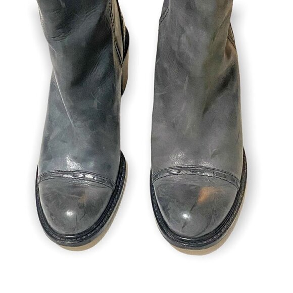 Chloe boots Grey Leather Knee High Mid heel boot, Size 39.5 EU - Picture 5 of 14